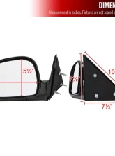 Spec-D Glossy Black Manual Adjustment Side Mirror Chevrolet | GMC 1994-1998                                     - RMV-S1094-M-FS - Image 8