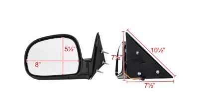 Spec-D Glossy Black Power Right/Passenger Side Mirror Chevrolet | GMC | Isuzu | Oldsmobile 1994-1998                                     - RMV-S1094-P-FS-R - Image 8