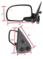 Spec-D Black Side Mirror - Driver Side Chevrolet | GMC | Cadillac 2003-2007                                     - RMV-SIV03HP-ZM-L - Image 2