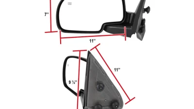 Spec-D Black Power Adjustable & Heated Side Mirror - Driver Side Only Chevrolet | GMC | Cadillac 2003-2007                                     - RMV-SIV03HP-ZM-L - Image 2