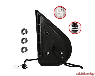 Spec-D Chrome Side Mirror w/ LED Turn Arrow Signal & Puddle Light - Driver Side Chevrolet | GMC 2007-2013 - RMV-SIV07CHP-FS-L
