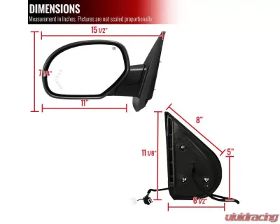 Spec-D Chrome Side Mirror w/ LED Turn Arrow Signal & Puddle Light - Driver Side Chevrolet | GMC 2007-2013 - RMV-SIV07CHP-FS-L