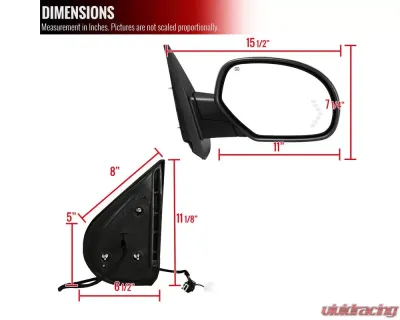 Spec-D Chrome Side Mirror w/ LED Turn Arrow Signal & Puddle Light - Passenger Side Chevrolet | GMC 2007-2013 - RMV-SIV07CHP-FS-R