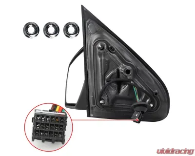 Spec-D Glossy Black Side Mirror w/ LED Puddle Light - Driver Side Chevrolet | GMC 2014-2018 - RMV-SIV14AHP-FS-L