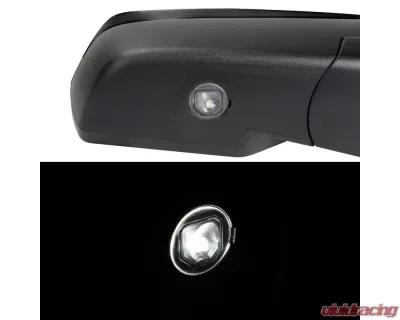 Spec-D Glossy Black Side Mirror w/ LED Puddle Light - Passenger Side Chevrolet | GMC 2014-2018 - RMV-SIV14AHP-FS-R