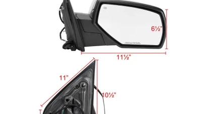 Spec-D Chrome Power Adjustable, Auto-Fold, & Heated Side Mirror w/ LED Turn Signal & Puddle Light - Passenger Side Only Chevrolet Silverado | GMC Sierra 2014-2018                                     - RMV-SIV14CHP-AT-FS-R - Image 8