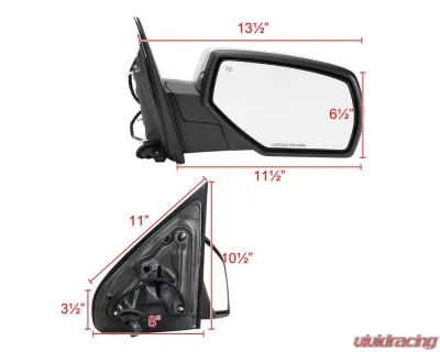 Spec-D Chrome Side Mirror w/ LED Turn Signal & Puddle Light - Passenger Side Chevrolet | GMC 2014-2018 - RMV-SIV14CHP-AT-FS-R
