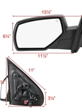Spec-D Matte Black Side Mirror w/ LED Puddle Light - Driver Side Chevrolet | GMC 2014-2018                                     - RMV-SIV14HP-FS-L - Image 8