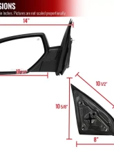 Spec-D Glossy Black Side Mirror - Driver Side Chevrolet | GMC 2014-2018                                     - RMV-SIV14HP-V2-FS-L - Image 8