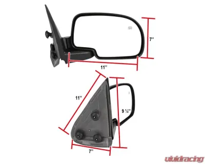 Spec-D Black Power Adjustable & Heated Side Mirror - Passenger Side Only Chevrolet | GMC 1999-2002 - RMV-SIV99HP-ZM-R