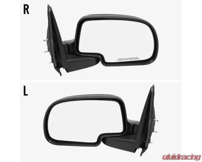 Spec-D Matte Black Manually Adjustable Side Mirrors Chevrolet | GMC 1999-2002 - RMV-SIV99M-FS