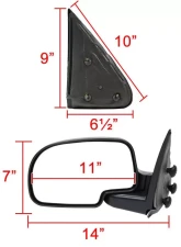 Spec-D Manual Side Mirror - Driver Side Chevrolet | GMC 1999-2002                                     - RMV-SIV99M-ZM-L - Image 8