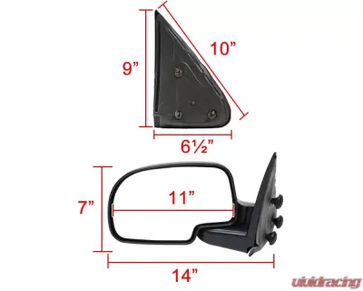 Spec-D Manual Side Mirror - Driver Side Chevrolet | GMC 1999-2002 - RMV-SIV99M-ZM-L