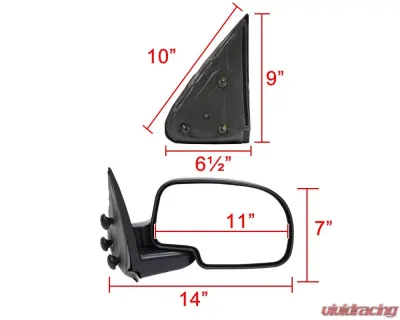Spec-D Manual Side Mirror - Passenger Side Chevrolet | GMC 1999-2002 - RMV-SIV99M-ZM-R