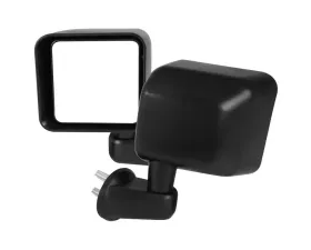 Spec-D Black Manual Adjustable Side Mirrors Jeep Wrangler JK 2007-2018