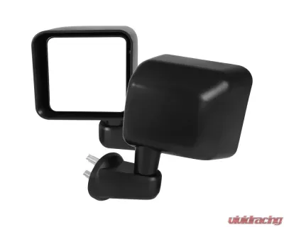 Spec-D Black Manual Adjustable Side Mirrors Jeep Wrangler JK 2007-2018 - RMV-WRG07M-FS