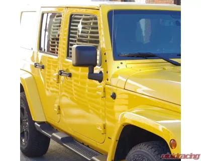 Spec-D Black Manual Adjustable Side Mirrors Jeep Wrangler JK 2007-2018 - RMV-WRG07M-FS