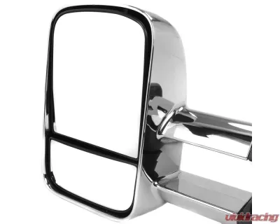 Spec-D Chrome Towing Mirrors w/ Amber LED Turn Signal Lights (Smoke Lens) Chevrolet | GMC 1988-2002 - RMX-C1088CRLED-M-FS