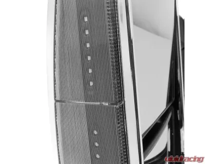 Spec-D Chrome Towing Mirrors w/ Amber LED Turn Signal Lights (Smoke Lens) Chevrolet | GMC 1988-2002 - RMX-C1088CRLED-M-FS