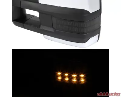 Spec-D Chrome Towing Side Mirrors w/ LED Turn Signal (Smoke Lens) Chevrolet | GMC 1988-2000 - RMX-C1088G2GLEDHP-FS