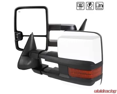 Spec-D Chrome Towing Side Mirrors w/ LED Turn Signal (Yellow Lens) Chevrolet | GMC 1988-2000 - RMX-C1088G2LEDHP-FS