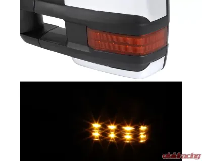 Spec-D Chrome Towing Side Mirrors w/ LED Turn Signal (Yellow Lens) Chevrolet | GMC 1988-2000 - RMX-C1088G2LEDHP-FS