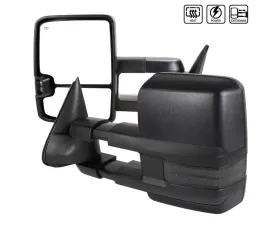 Spec-D Black Towing Side Mirrors w/ LED Turn Signal (Smoke Lens) Chevrolet | GMC 1988-2000