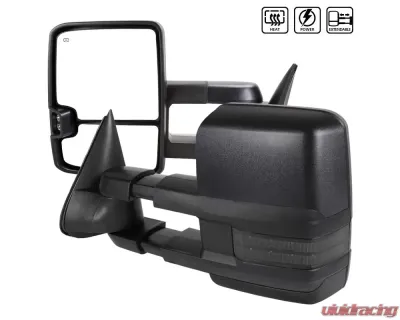Spec-D Black Towing Side Mirrors w/ LED Turn Signal (Smoke Lens) Chevrolet | GMC 1988-2000 - RMX-C1088G3GLEDHP-FS