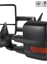Spec-D Black Towing Side Mirrors w/ LED Turn Signal (Yellow Lens) Chevrolet | GMC 1988-2000                                     - RMX-C1088G3LEDHP-FS - Image 10