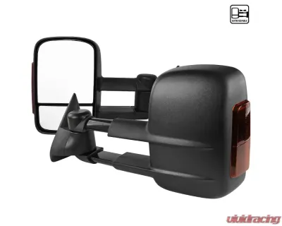 Spec-D Manual Adjustable Towing Mirrors w/ LED Turn Signal Lights (Amber Lens) Chevrolet | GMC 1988-2002 - RMX-C1088LED-M-FS