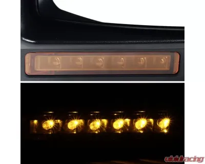 Spec-D Black Towing Mirrors w/ Amber LED Signal Lights Ford F-150 2004-2006 - RMX-F15004H-P-FS