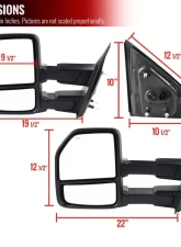 Spec-D Chrome Towing Mirrors w/ LED Turn Signal & Puddle Lights (Smoke Lens) Ford 1997-2014                                     - RMX-F15007F4GH-P-FS - Image 8