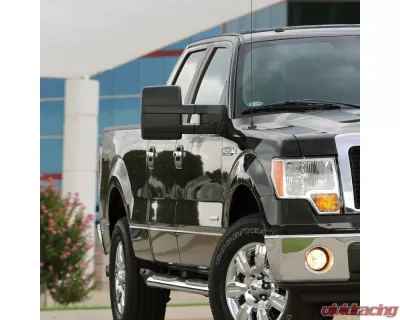 Spec-D Black Tow Mirrors w/ LED Turn Signals Lights (Amber Lens) Ford F-150 | 250 1997-2014 - RMX-F15007H-P-FS
