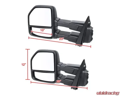 Spec-D Manual Adjustable & Extendable Towing Mirrors Ford F-150 2015-2019 - RMX-F15015F3-M-FS