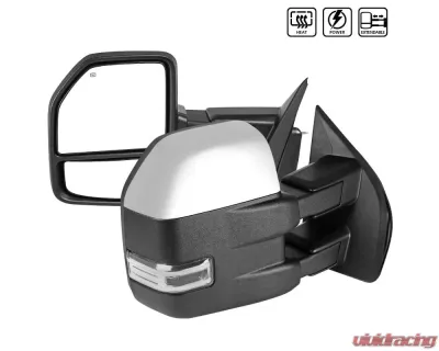 Spec-D Chrome Towing Mirrors w/ Sequential LED Signal Lights Ford F-150 2015-2019 - RMX-F15015F4-SQ-FS
