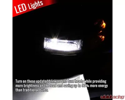 Spec-D Power Adjustable, Heated, & Manual Extendable Towing Mirrors w/ Smoked Lens LED Turn Signal, Clearance, Puddle, & Auxiliary Lights Ford F-150 2015-2020 - RMX-F15015F4GH-P-FS