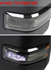 Spec-D Power Adjustable, Heated, & Manual Extendable Towing Mirrors w/ Smoked Lens LED Turn Signal, Clearance, Puddle, & Auxiliary Lights Ford F-150 2015-2020                                     - RMX-F15015F4GH-P-FS - Image 5