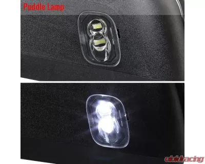 Spec-D Power Adjustable, Heated, & Manual Extendable Towing Mirrors w/ Smoked Lens LED Turn Signal, Clearance, Puddle, & Auxiliary Lights Ford F-150 2015-2020 - RMX-F15015F4GH-P-FS