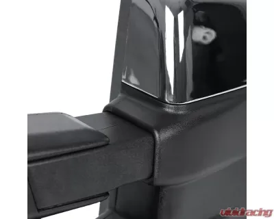 Spec-D Power Adjustable, Heated, & Manual Extendable Towing Mirrors w/ Smoked Lens LED Turn Signal, Clearance, Puddle, & Auxiliary Lights Ford F-150 2015-2020 - RMX-F15015F4GH-P-FS