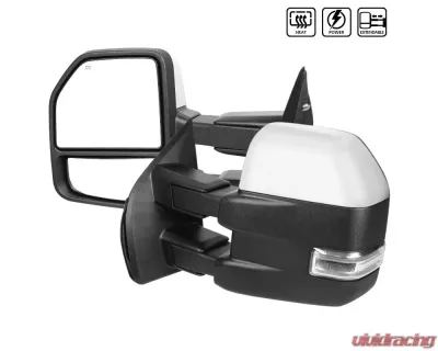 Spec-D Chrome Towing Mirrors w/ LED Turn Signal Lights Ford F-150 2015-2019 - RMX-F15015F4H-P-FS