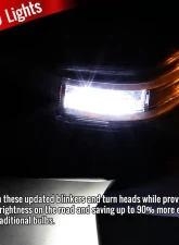 Spec-D Chrome Towing Mirrors w/ LED Turn Signal Lights Ford F-150 2015-2019                                     - RMX-F15015F4H-P-FS - Image 2