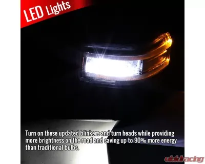 Spec-D Chrome Towing Mirrors w/ LED Turn Signal Lights Ford F-150 2015-2019 - RMX-F15015F4H-P-FS