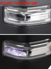 Spec-D Chrome Towing Mirrors w/ LED Turn Signal Lights Ford F-150 2015-2019                                     - RMX-F15015F4H-P-FS - Image 5