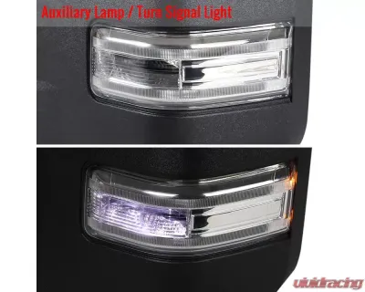 Spec-D Chrome Towing Mirrors w/ LED Turn Signal Lights Ford F-150 2015-2019 - RMX-F15015F4H-P-FS