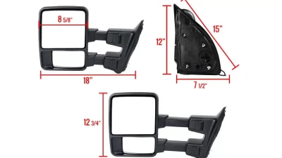 Spec-D Manual Adjustable & Extendable Towing Mirrors w/ Smoked Lens Turn Signal Lights Ford F-Series 2003-2015                                     - RMX-F25003G2G-M-FS - Image 8