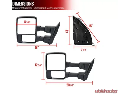 Spec-D Manual Adjustable & Extendable Towing Mirrors w/ Smoked Lens Turn Signal Lights Ford F-Series 2003-2015 - RMX-F25003G2G-M-FS