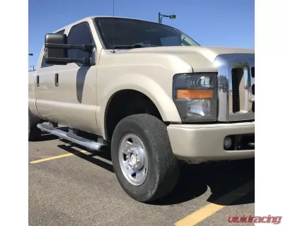 Spec-D Manual Adjustable & Extendable Towing Mirrors w/ Smoked Lens Turn Signal Lights Ford F-Series 1999-2016 - RMX-F25008GLED-M-FS