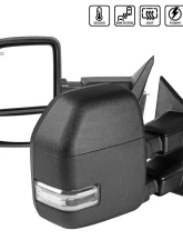 Spec-D Power Adjustable, Heated, & Manual Extendable Towing Mirrors w/ LED Turn Signal, Clearance, & Auxiliary Lights Ford F-Series 2017-2019                                     - RMX-F25017F1-SQ-FS - Image 5