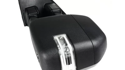 Spec-D Power Adjustable, Heated, & Manual Extendable Towing Mirrors w/ LED Turn Signal, Clearance, & Auxiliary Lights Ford F-Series 2017-2019                                     - RMX-F25017F1-SQ-FS - Image 3