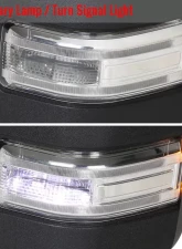 Spec-D Black Towing Mirrors w/ LED Turn Signal Lights (Clear Lens) Ford F-Series 2017-2019                                     - RMX-F25017F1H-P-FS - Image 5